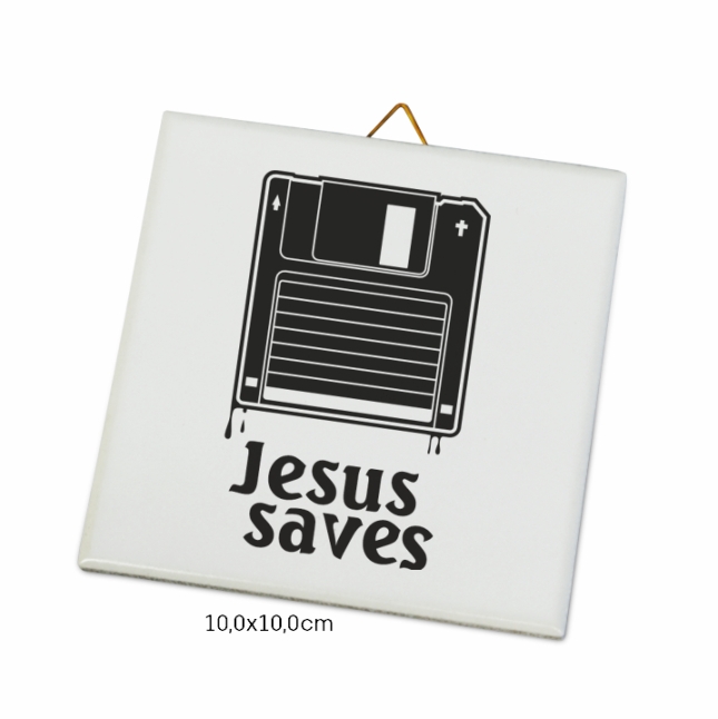 Fliese: Jesus saves (Diskette)